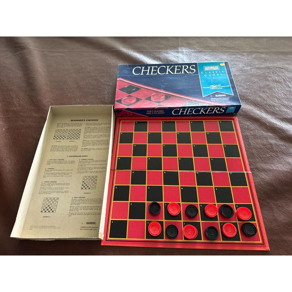 Vintage Parker Brothers Checkers Board Game